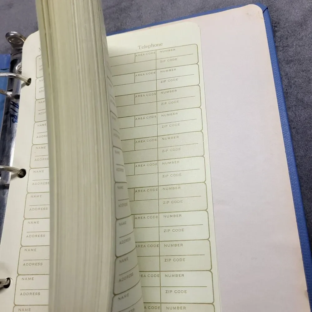 Vintage Wilson Jones 310-10ft Telephone & Address Book Analog 3 ring